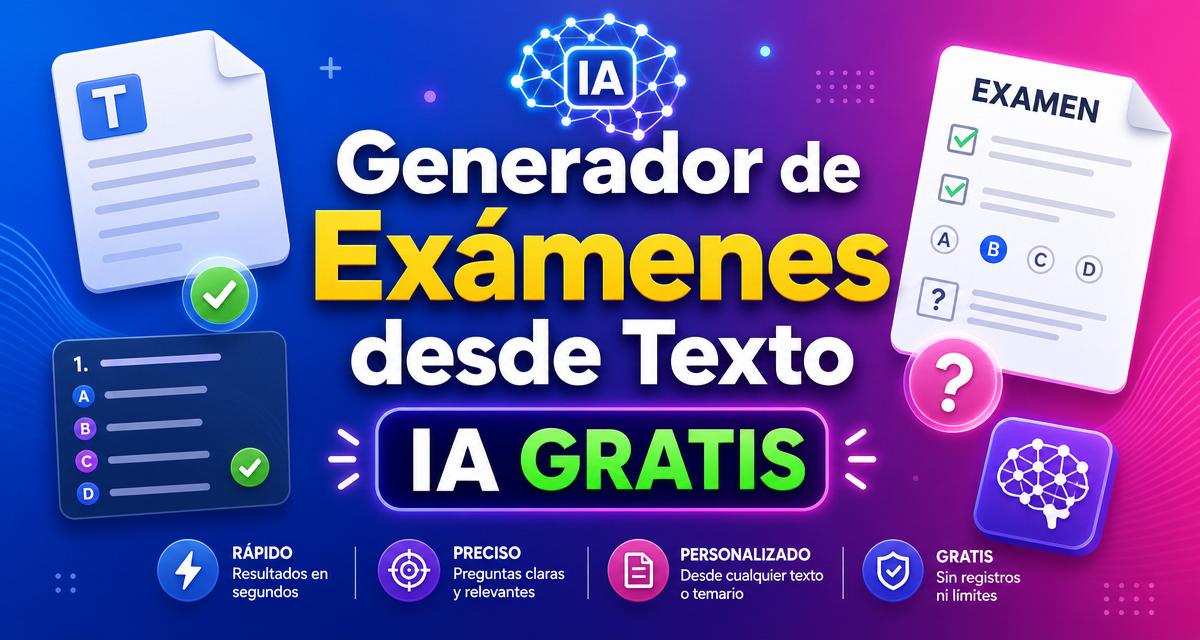 Generador de Exámenes desde un Texto con IA - Transforma textos en evaluaciones automáticamente